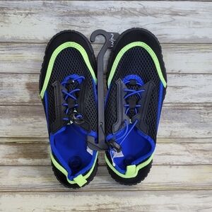 NEW Wonder Nation Kids Pull-On Mesh Water Shoes w/ Rubber Sole Size 2-3 Black